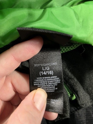 THE NORTH FACE HyVent Boys Large 14-16 Black Packable Hood Wind Rain Jacket - Picture 6 of 9