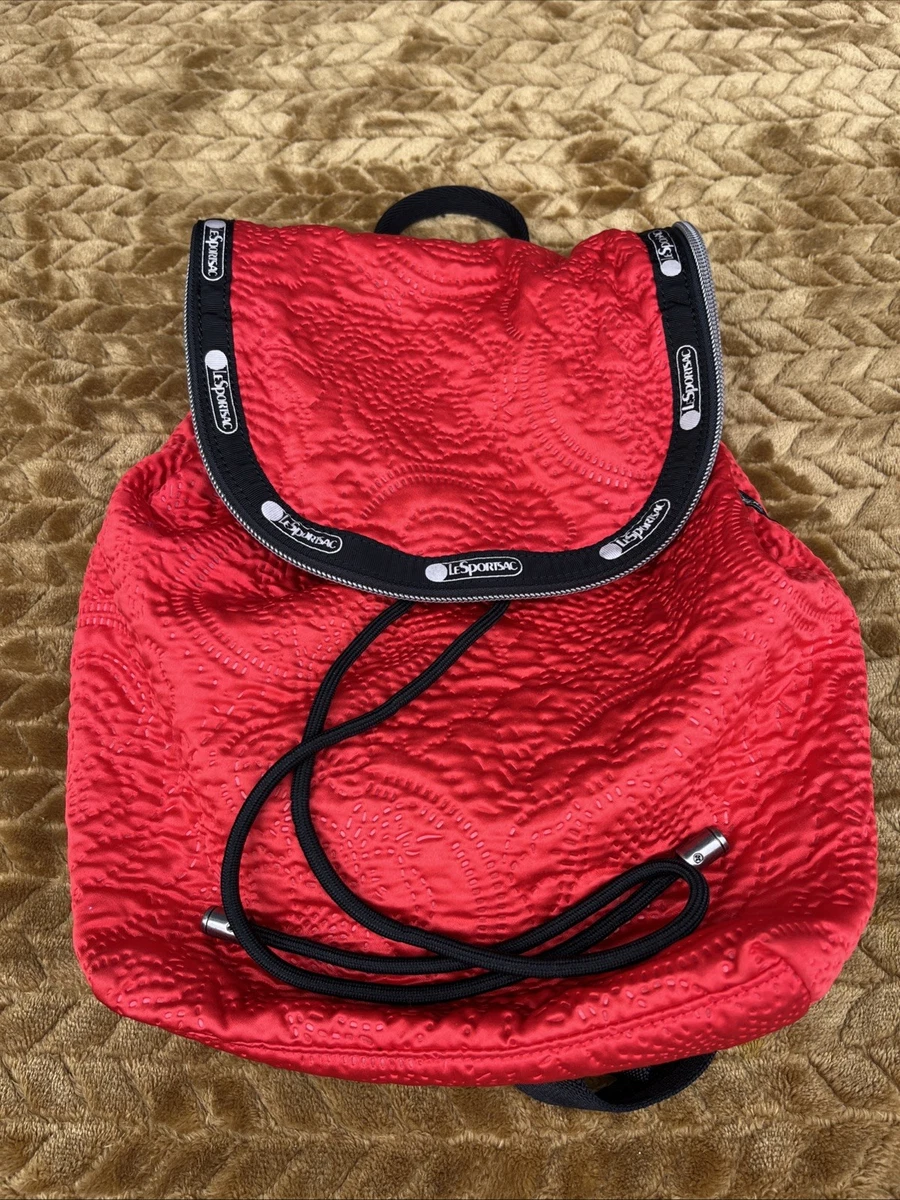 Lesportsac Red Quilted Backpack with Flap Top Lesportsac | Bags | Lesportsac Red Quilted Backpack With  main image 3