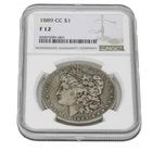 1889-CC Morgan Silver Dollar NGC F12 United States Carson City Coin NR #C908-5