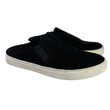 Steve Madden Zima Womens Black Sherpa Lined Slip On Mules Loafers Shoes sz 8.5