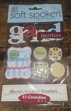 me & my BIG ideas Soft Spoken Embellishments - Sisters - 7 pcs