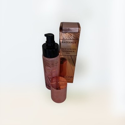 Makeup Revolution GLOW RADIANCE FACE & BODY SHIMMER OIL Glitter PINK 3.38 fl oz