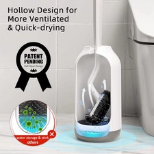 Toilet Bowl Brush Holder Set: Bathroom Deep Cleaning Toilet Cleaner Scrubber