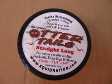 New Capt. Bruce's Otter Tails Orange Straight Long Fishing 8 Baits 5 1/8" & 3/4"