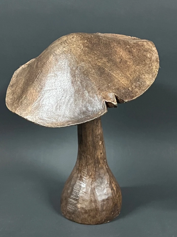 CARVED WOOD PAPER MACHE MOLD/SCULPTURE OF MUSHROOM #M70 - Image 2 of 4