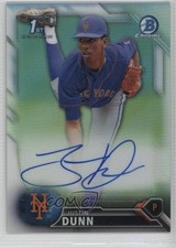 2016 Bowman Draft Chrome Pick Refractor 172/499 Justin Dunn #CDA-JD Auto 0t3