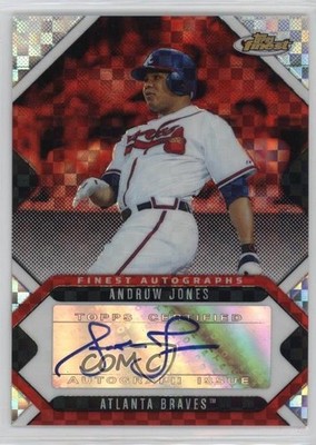 2006 Topps Finest Auto X-Fractor 10/25 Andruw Jones #FA-AJ Auto rf2