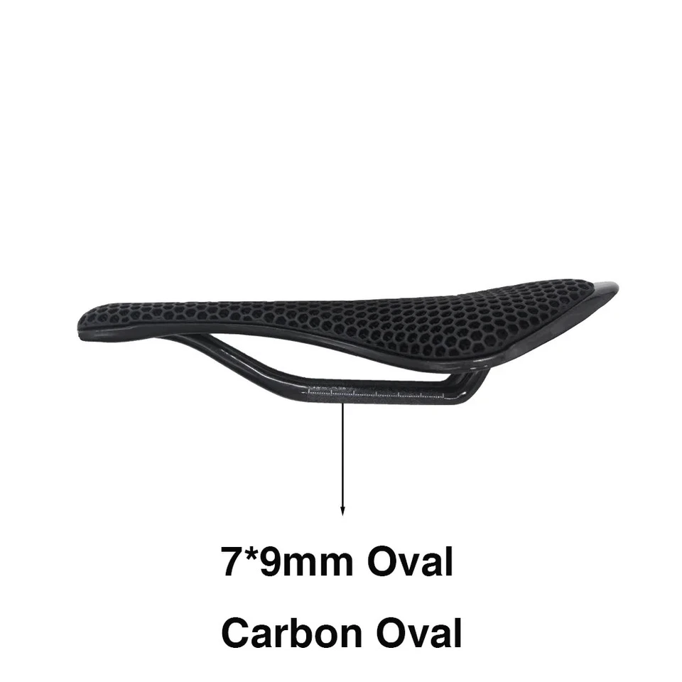 Sillín de carbono ultraligero impreso en 3D MTB carretera grava 255*150 mm Foto 3 de 4