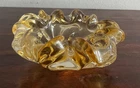 Gorgeous Vintage Murano Gold Glass Hand Blown Bowl/ashtray