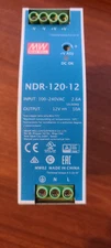 Mean Well NDR-120-12 AC/DC Power Supply - 1 Output - 12V@10A - 120W.