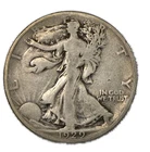 1929-D Denver Walking Liberty Silver Half 50c Very Good VG+