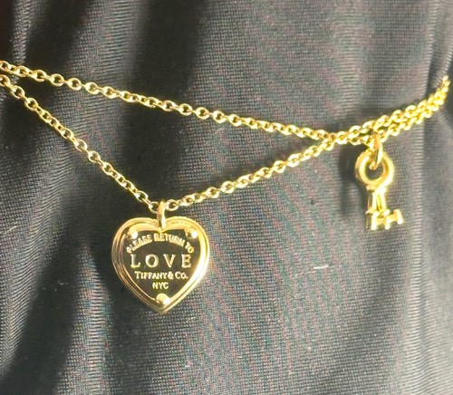 Please Return To Tiffany 18K Gelbgold Herz und Schlüssel Love Armband. Nagelneu - Bild 12 von 19