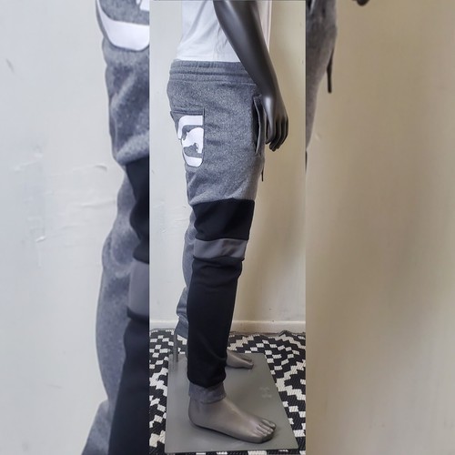 ECKO UNLTD BEST OF TWO FLEECE JOGGER UOMO TAGLIA L GRIGIO CON TASCHE FASCIA LOGO - Foto 8 di 11