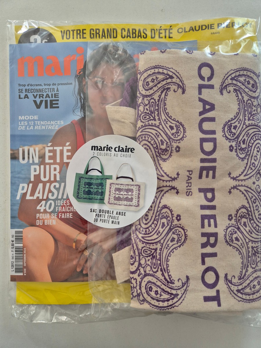 Magazine MARIE CLAIRE #840 septembre 2022 sac double anse Claudie
