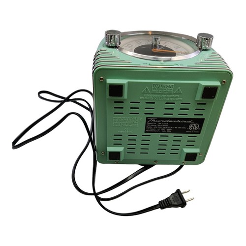 Thunderbird Neon Clock Radio CD Player Combo Rare Turquoise Blue - Picture 13 of 14