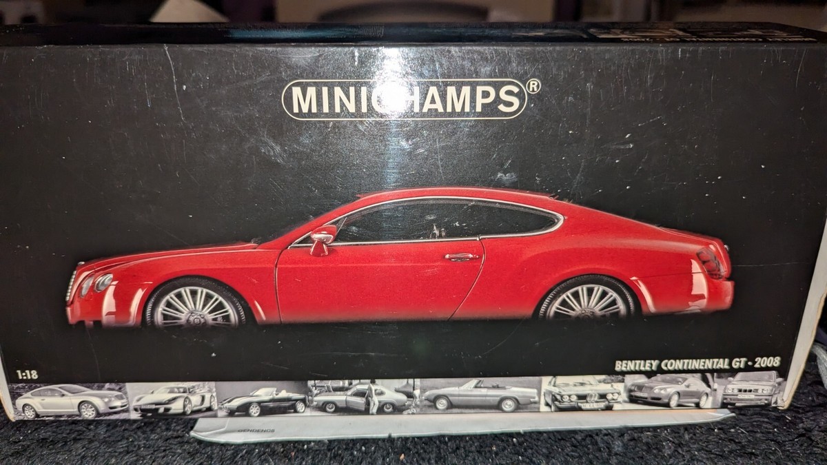 MINICHAMPS 1/18 BENTLEY CONTINENTAL GT IN STUNNING RED 2008