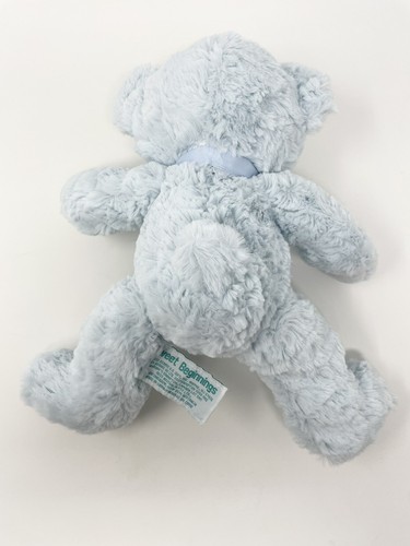 Russ Baby Sweet Beginnings blauer Teddybär Plüsch Schleife Stofftier 11 Zoll - Bild 7 von 12