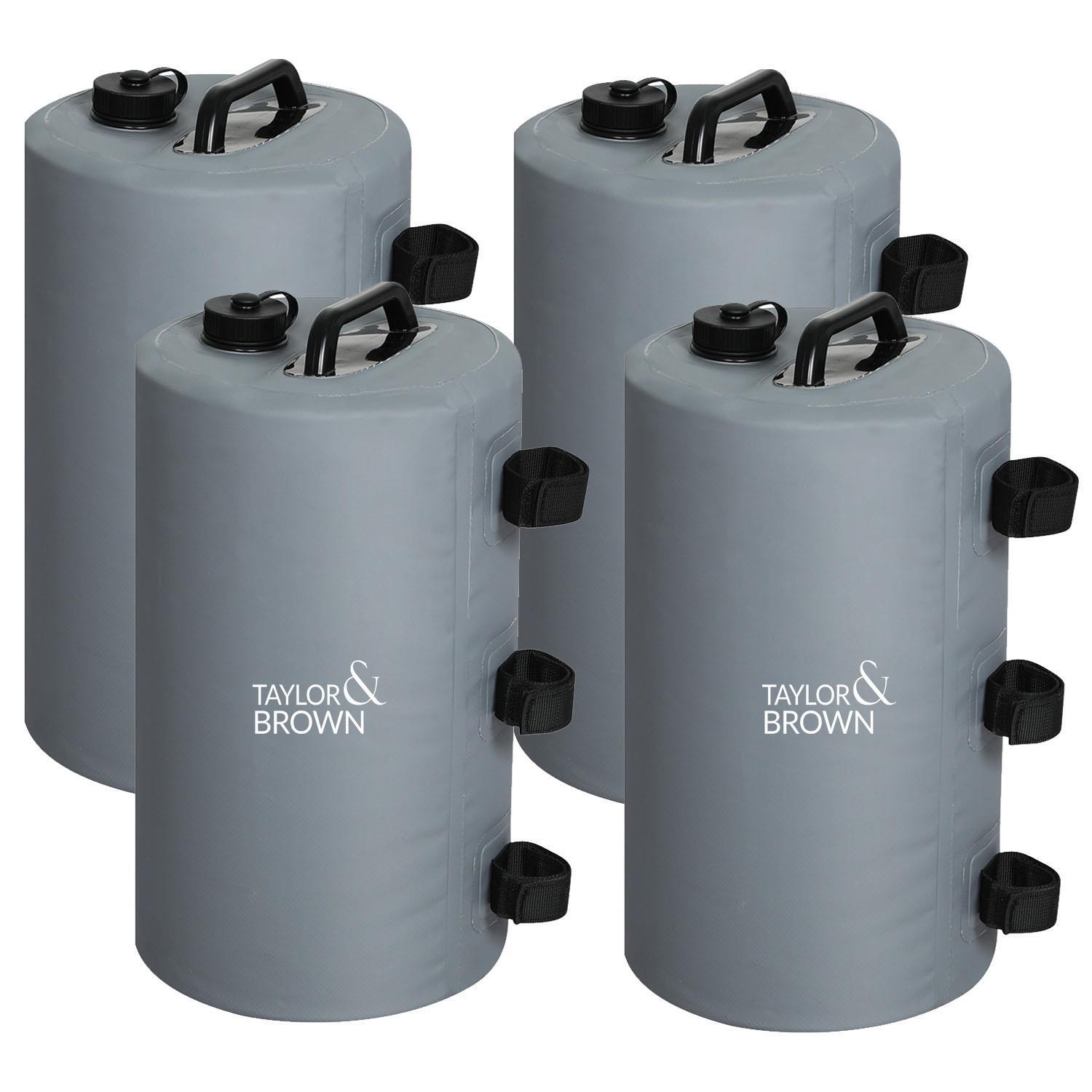 Gazebo Water Bag Weights 4x Heavy Duty Feet Leg Pole Anchor Tent Marquee Grey
