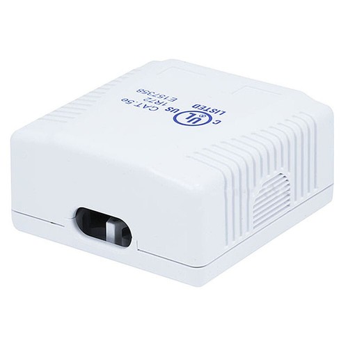 2 Port CAT5e RJ45 Network LAN Ethernet Cable Wall Surface Mount Box Double - Picture 2 of 3