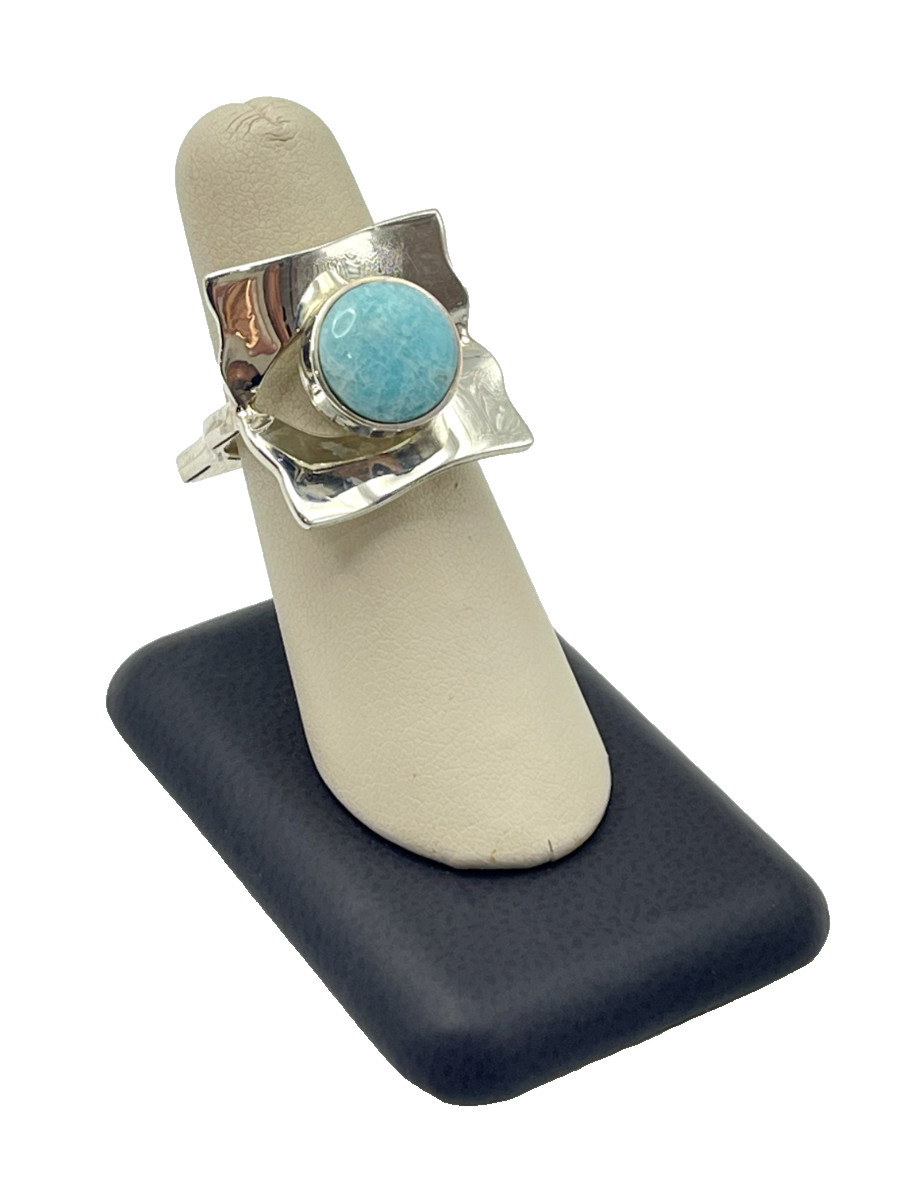 950 Silver Larimer Square Abstract Ring Size 7 - image 1