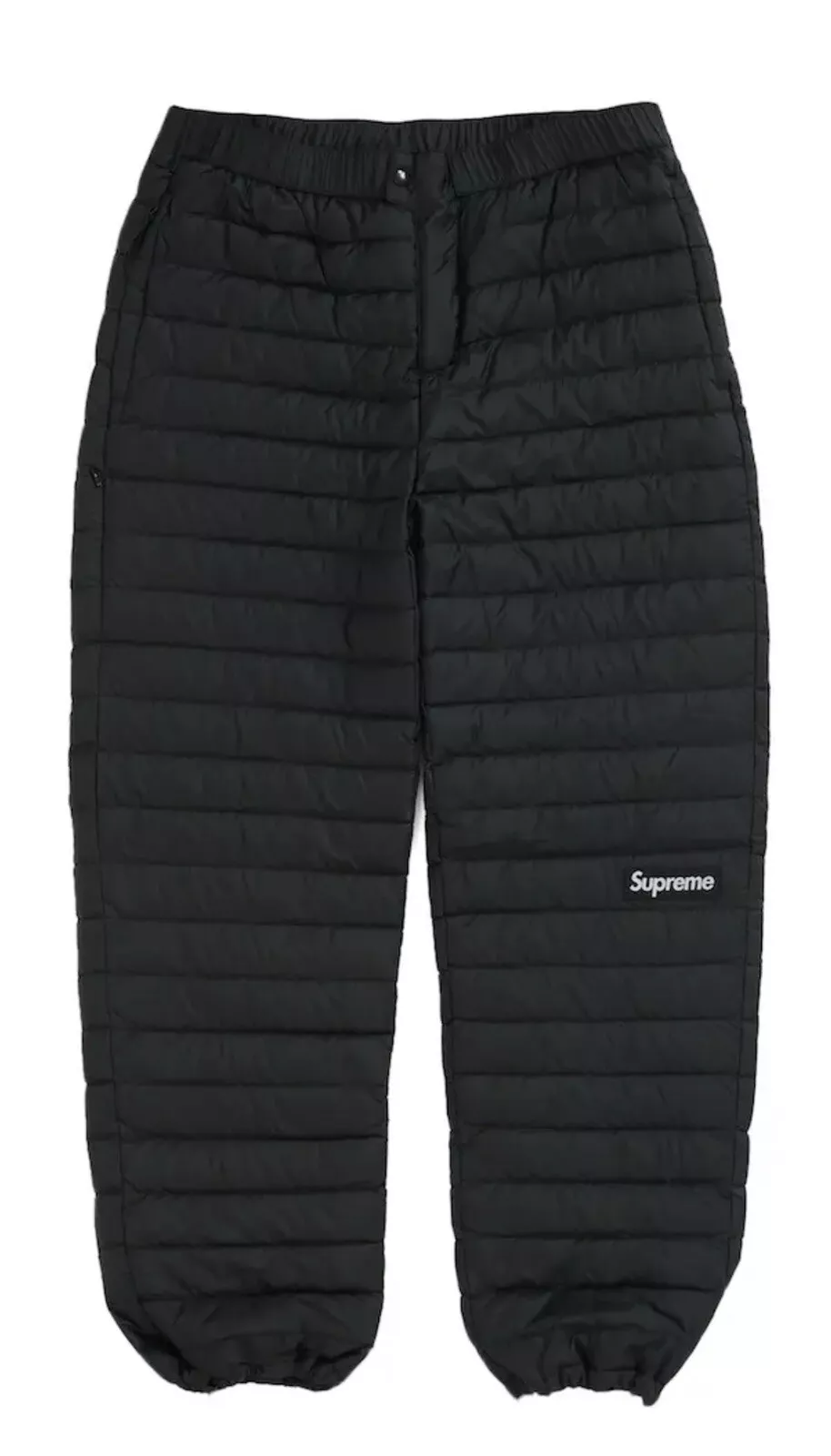 Pantalon Supreme Micro Down noir FW23 taille Petit flambant neuf 100 % authentique