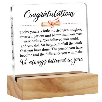 Graduation Gifts for Her Him, Congratulations Graduation Desk Decor Acrylic D...