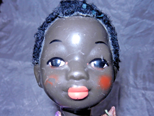 1960s old Soviet russian toy baby girl vtg Children Indian doll Afro-American - Picture 4 of 10