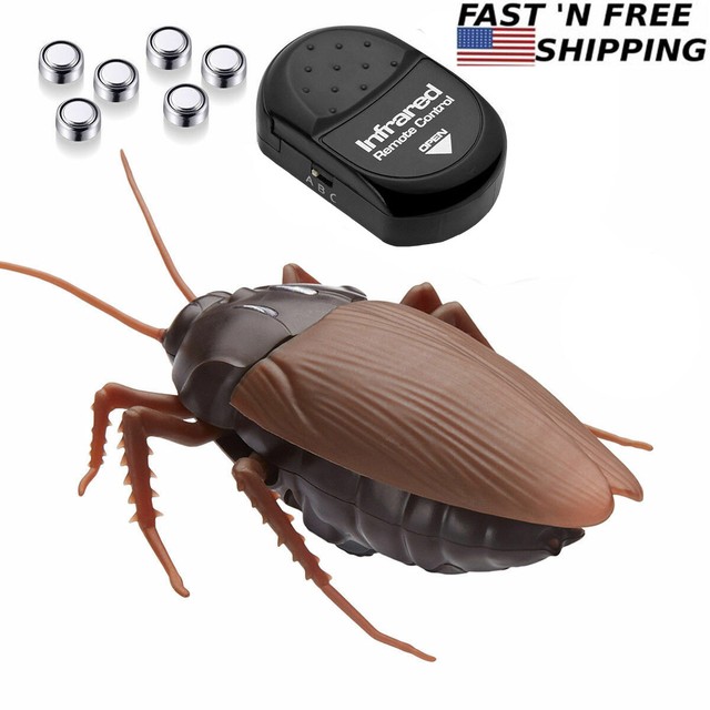 Remote Control Cockroach Prank Fake Rc Insects Joke Scary Infrared Toy Trick Bug For Sale Online Ebay