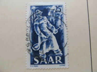 Französische Deutsche Saar 1949-51 25f feine gebrauchte Briefmarke A11P10F236