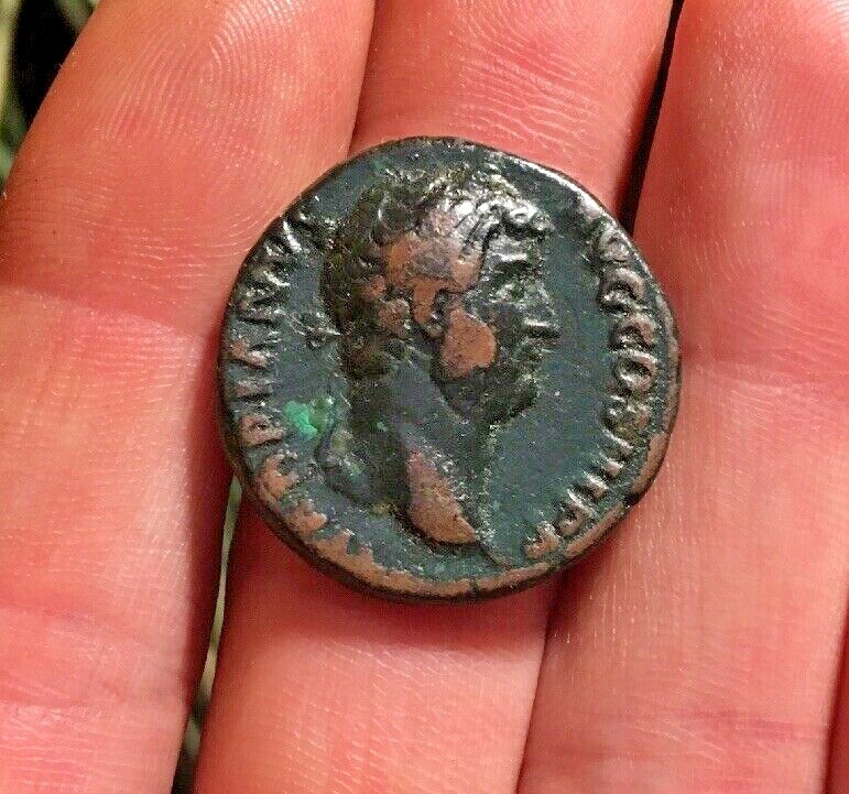 RARE Ancient Roman Coin AE As HADRIAN 134-138AD Large SC Wreath RIC831 ...
