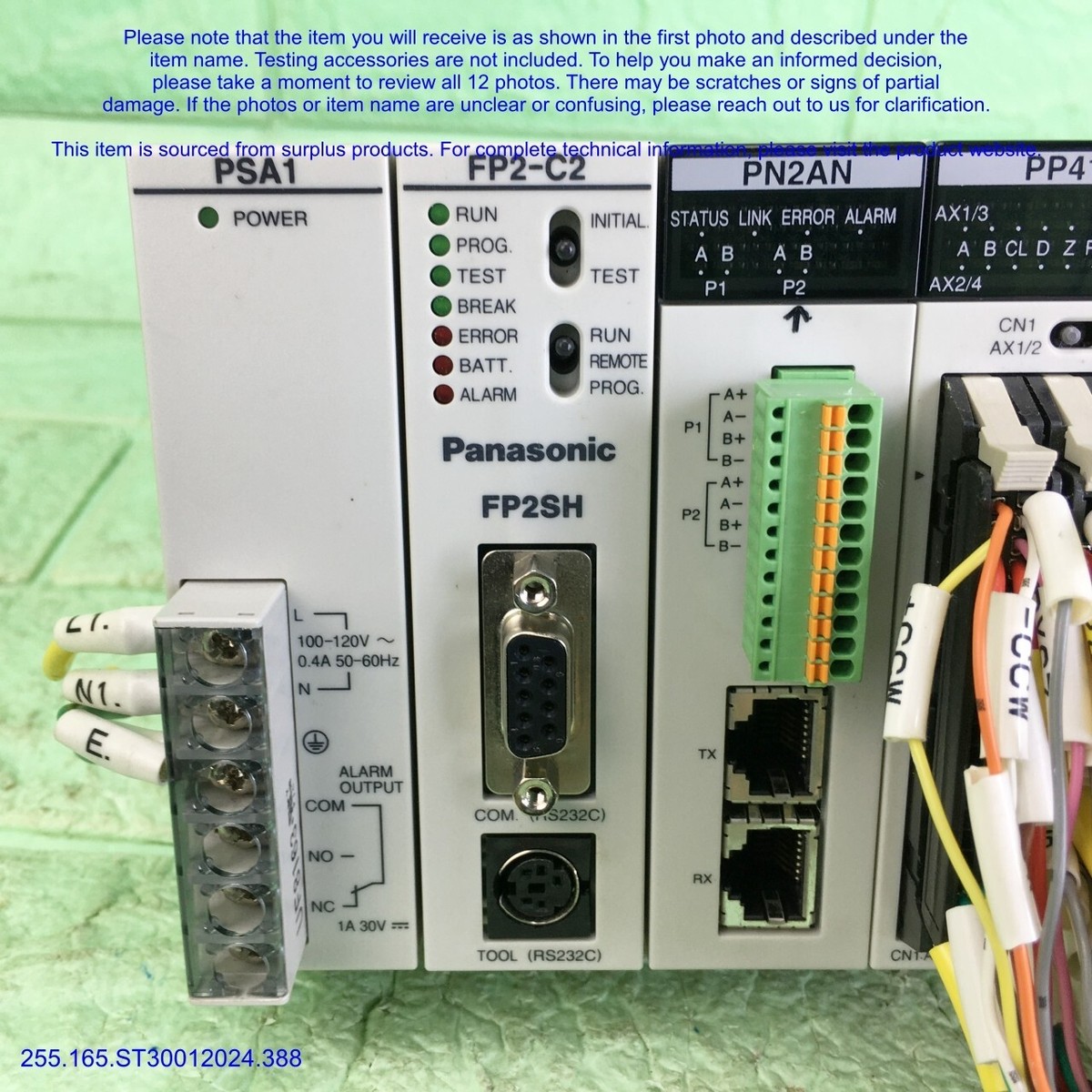 Panasonic PSA1 FP2-C2 PN2AN PP41 XY64D2T, PLC set as photo