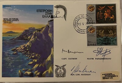 Escape from Greece RAF escaping society, multi signed