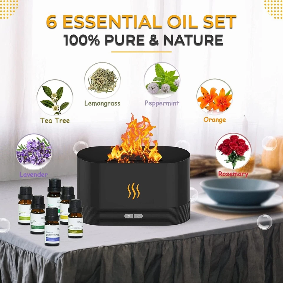 EXHALUS Flame Diffuser 180ml Noiseless Flame Humidifier - Image 2 of 3