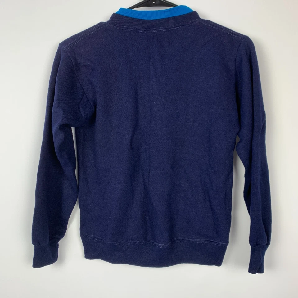 Camisa sudadera vintage años 70 doble capa cuello falso cuello en V niños talla pequeña Foto 4 de 4