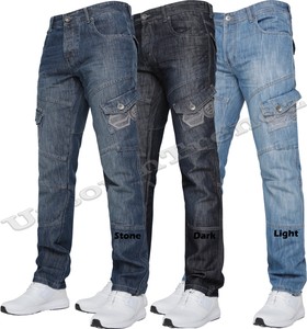 cargo blue jeans mens