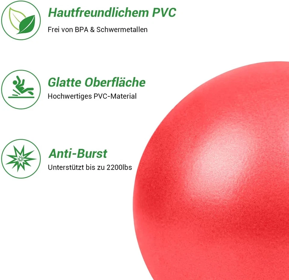 Gymnastikball Kleiner Pilates Ball Yogaball Soft Rutschfest Fitness Sport C128 - Bild 4 von 4