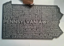 Charcuterie/Butter Board -Printed Pennsylvania City Names Top Shelf Living-Slate