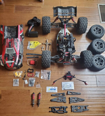 ARRMA Kraton 6s v3 FULLY LOADED Car M2C CHASSIS ALU BRACES RPM EXTRA PARTS
