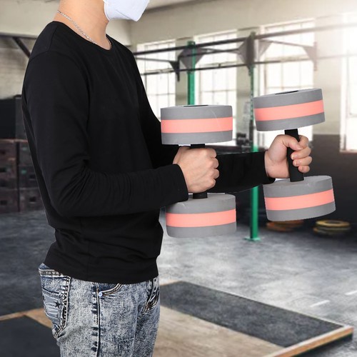 (gray Red)Eco Friendly Roundness Foam Water Floating Dumbbell Fitness CH - Picture 17 of 23