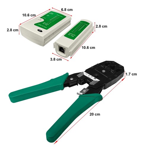 Kit outil Réseau Professionnel Kit Réseau Informatique Testeur de Câble Résea... - Afbeelding 6 van 7