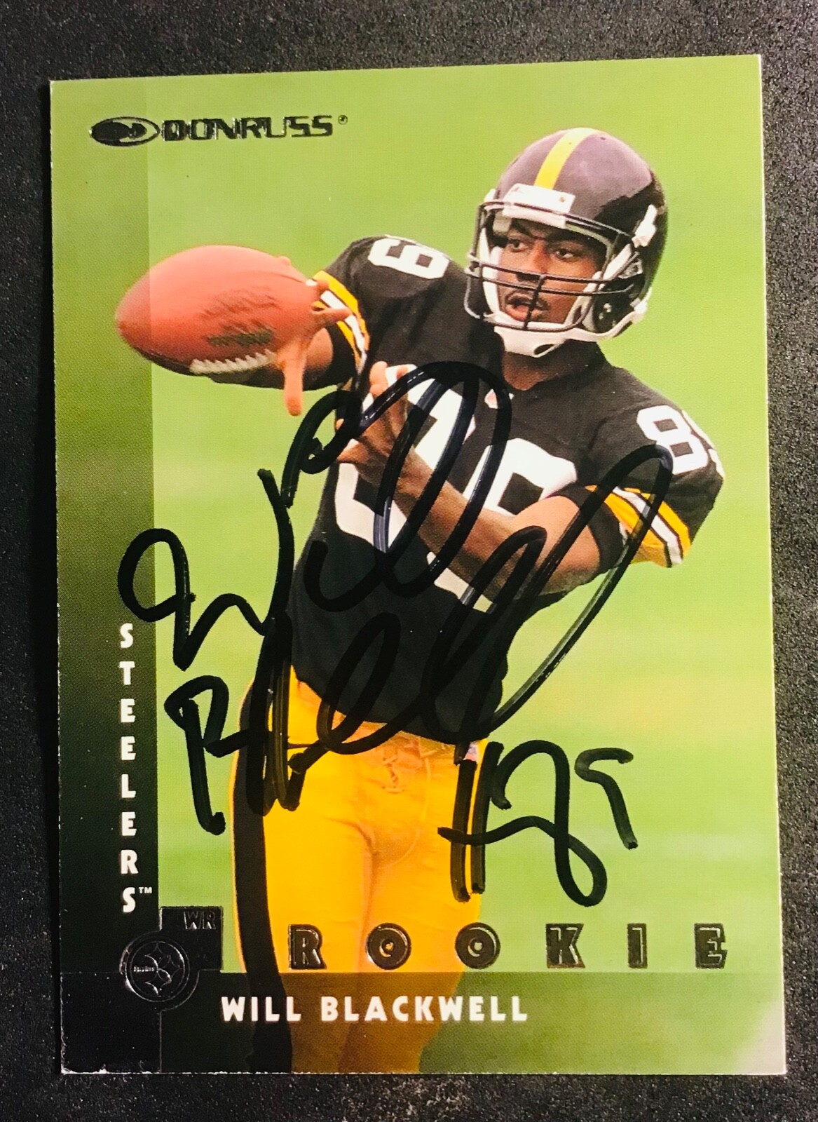 Pittsburgh Steelers WILL BLACKWELL autograph signed AUTO 1997 DONRUSS ROOKIE RC
