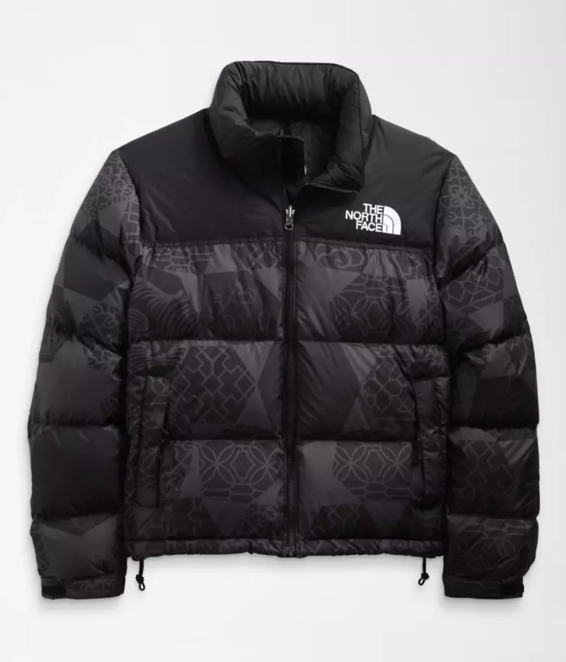 Women's The North Face Black Printed 1996 Retro Nuptse 700 Down Jacket New