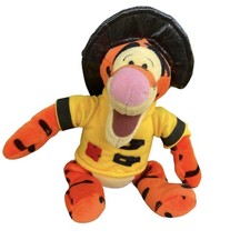 Disney Store Firefighter Winnie The Pooh Tigger Plush Stuffed Animal 9.5  