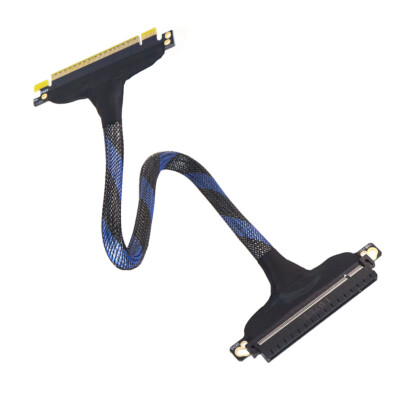 PCIe 5.0 x16 Extension Cable PCI-E Gen5 Silver-plated GPU RTX 5090 Graphics Card