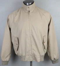 Mens Richman Brothers Bomber Motorcycle Racer Jacket Light Brown Size XL Vintage