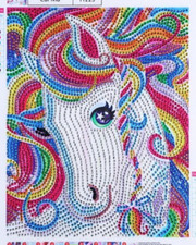 RAINBOW HORSE -- SPECIAL  DIAMOND  EMBROIDERY  CROSS - STITCH  3D DIAMOND