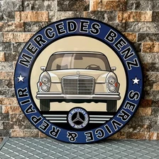 Vintage Mercedes-Benz High-Quality Sign - SERVICE & REPAIR -  19.7" (50cm)