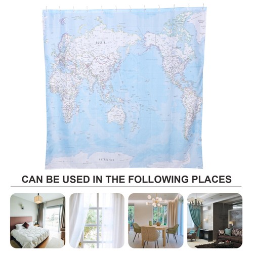 Carte Du Monde Rideau Rideaux Fenêtre mode Salle Bain Imperméables Voyage