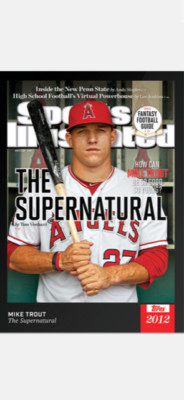 2021 TOPPS X SPORTS ILLUSTRATED CARD ANGELS MIKE TROUT #1 SUPERNATUREL 2012 ROY