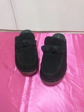 Cole Haan Womens SZ 10B  CloudFeel All Day Bow Clogs - Black Suede, [W25917]